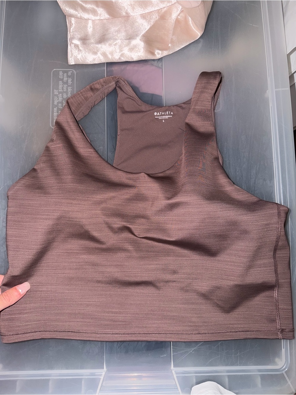 Athleta Mauve Racerback Sports Bra